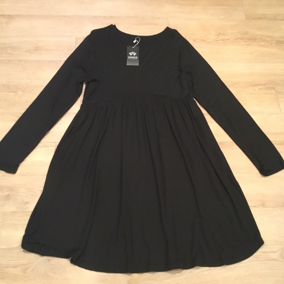 NWT Women’s Boutique Black Long Sleeve Midi Dress Plus Size 2XL - Picture 5 of 7